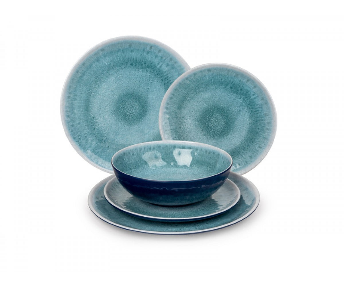 Servizio stoviglie ACQUA 12 pezzi Servizio tavola in melamina DEEP WATER 12 pezzi, per 4 persone.