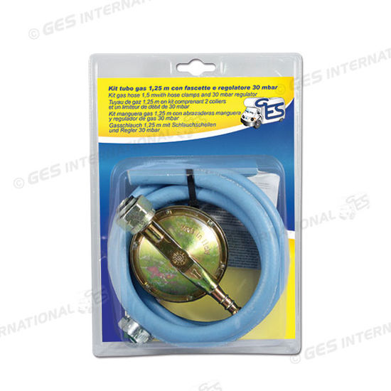 Tubo gas 1,25 m x butano/propano con regolatore